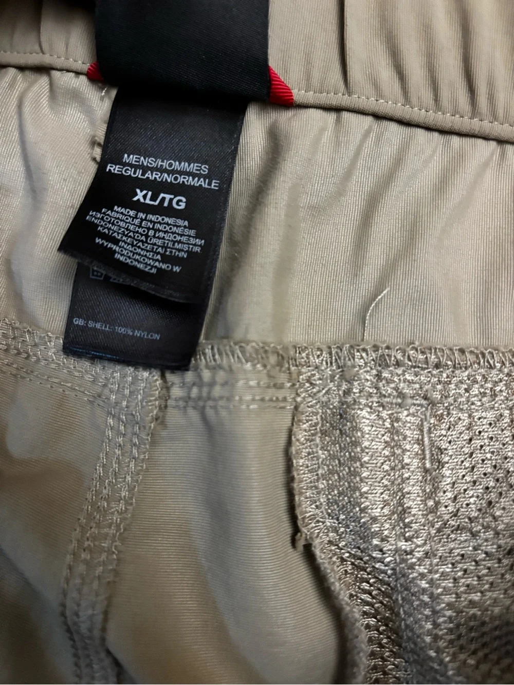 The North Face Convertible Pants. Tan XL. Great condition.